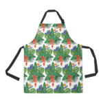 Heliconia Butterfly Leaves Pattern Adjustable Apron - Yliana
