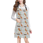Swimming Fish Otter Pattern Adjustable Apron - Yliana