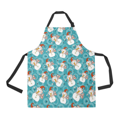 Snowman Chirstmas Pattern Adjustable Apron - Yliana