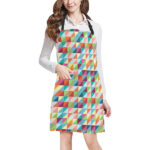 Rainbow Geometric Pattern Adjustable Apron - Yliana