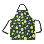 Lime Leaves Pattern Adjustable Apron - Yliana