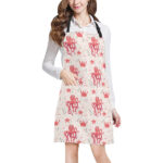 Octopus  Crab Starfish Pattern Adjustable Apron - Yliana