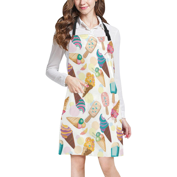 Colorful Ice Cream Pattern Adjustable Apron - Yliana