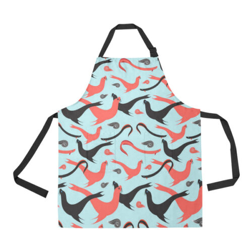 Sea Lion Pattern Theme Adjustable Apron - Yliana
