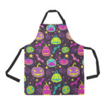 Halloween Pumpkin Bat Pattern Adjustable Apron - Yliana