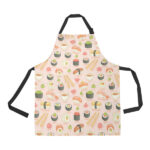 Sushi Pattern Background Adjustable Apron - Yliana
