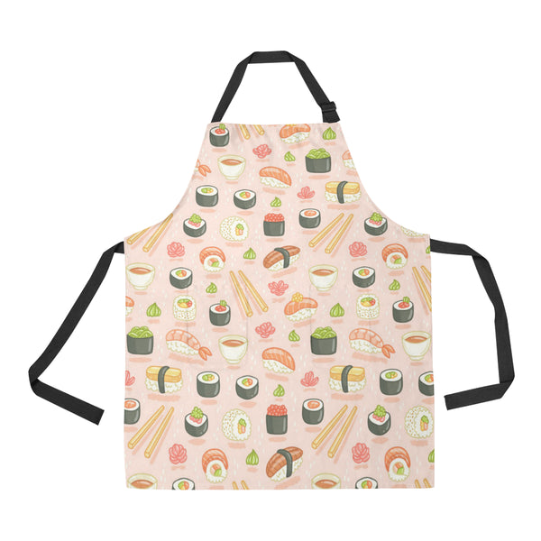 Sushi Pattern Background Adjustable Apron - Yliana