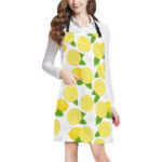 Lemon Flower Pattern Adjustable Apron - Yliana