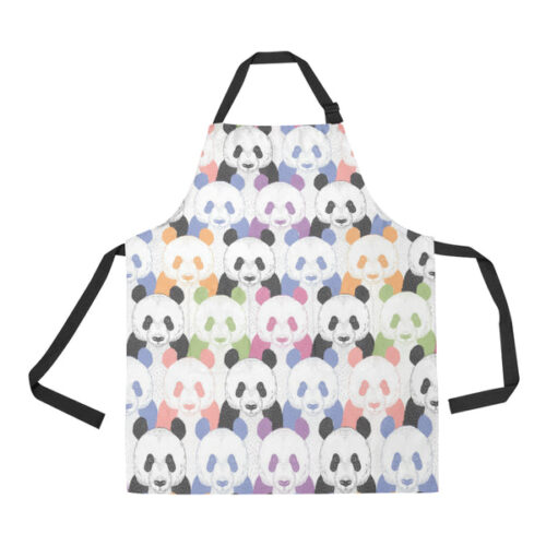Colorful Panda Pattern Adjustable Apron - Yliana