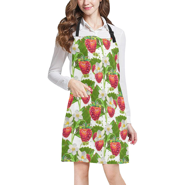 Strawberry Pattern Adjustable Apron - Yliana