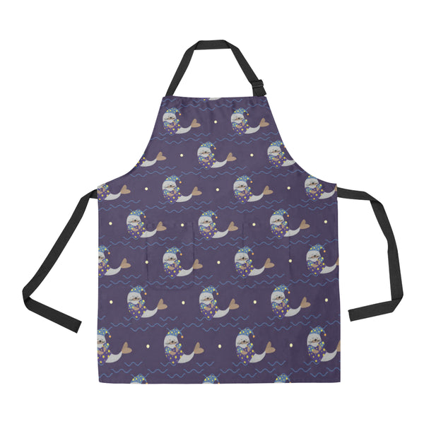 Sleeping Sea Lion Pattern Adjustable Apron - Yliana