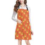 Classic Guitar Music Pattern Adjustable Apron - Yliana