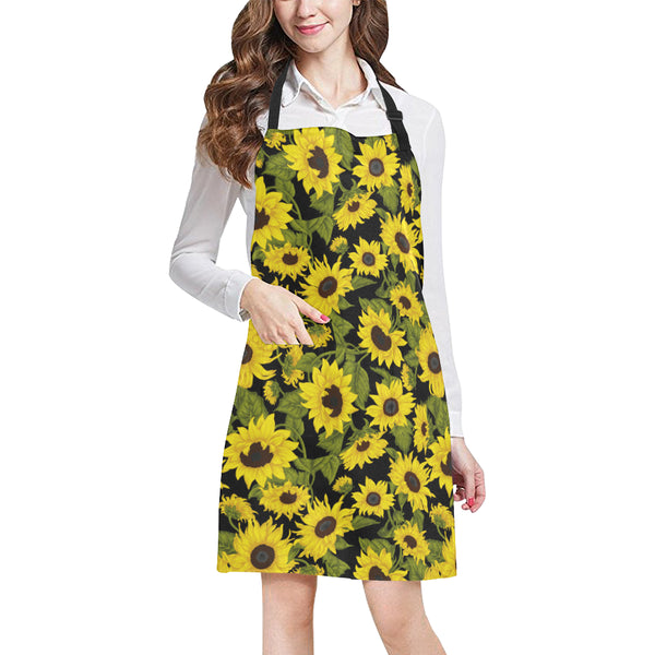 Sunflower Theme Pattern Adjustable Apron - Yliana