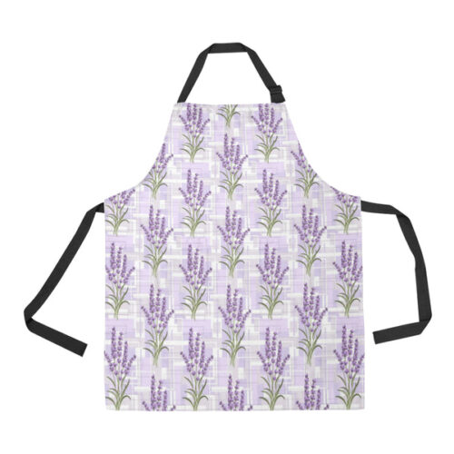 Lavender Pattern Theme Adjustable Apron - Yliana