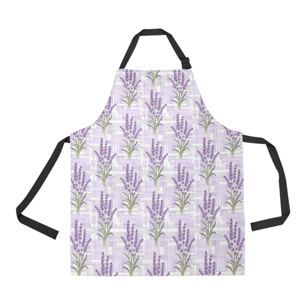 Lavender Pattern Theme Adjustable Apron - Yliana