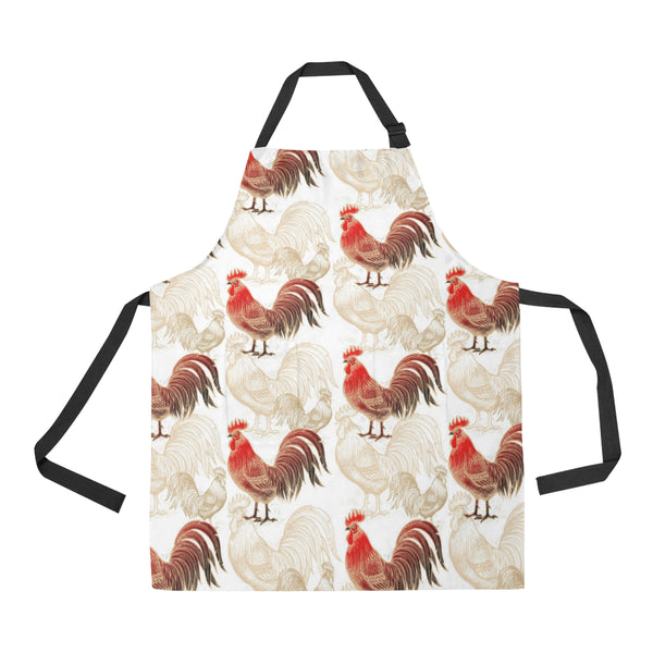 Rooster Chicken Pattern Adjustable Apron - Yliana