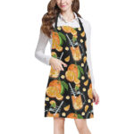 Orange Ice Orance Juice Pattern Adjustable Apron - Yliana