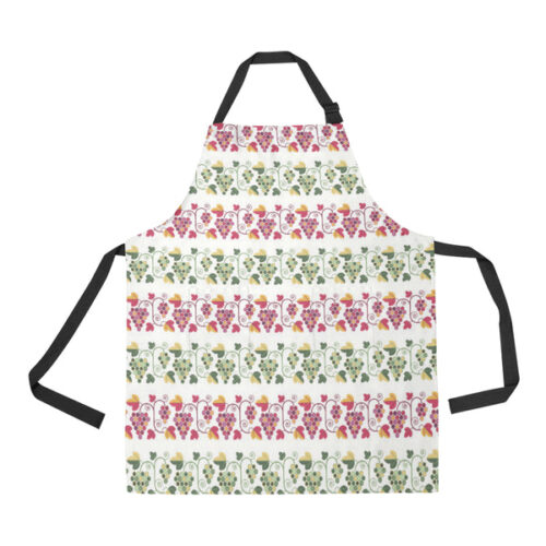 Grape Grahpic Decorative Pattern Adjustable Apron - Yliana
