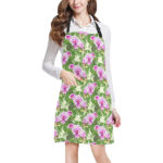 Orchid Leaves Pattern Adjustable Apron - Yliana