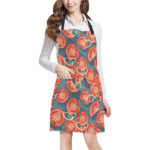 Tomato Pattern Background Adjustable Apron - Yliana