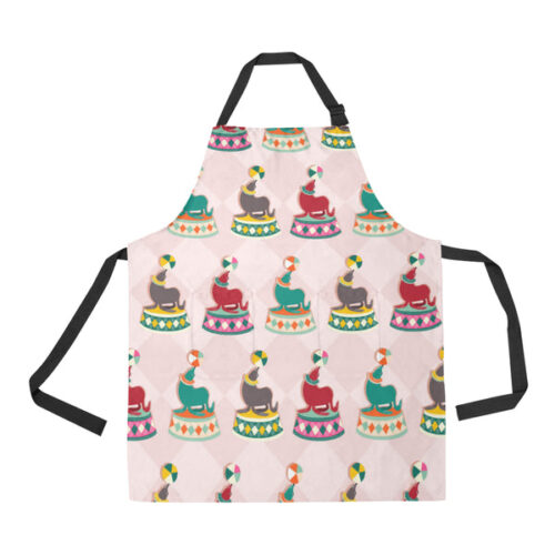 Colorful Sea Lion Pattern Adjustable Apron - Yliana
