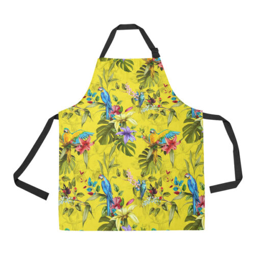 Colorful Parrot Pattern Adjustable Apron - Yliana