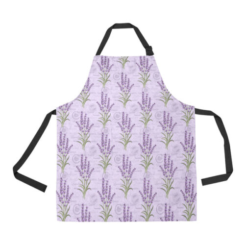 Lavender Pattern Background Adjustable Apron - Yliana