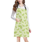 Kiwi Pattern Striped Background Adjustable Apron - Yliana