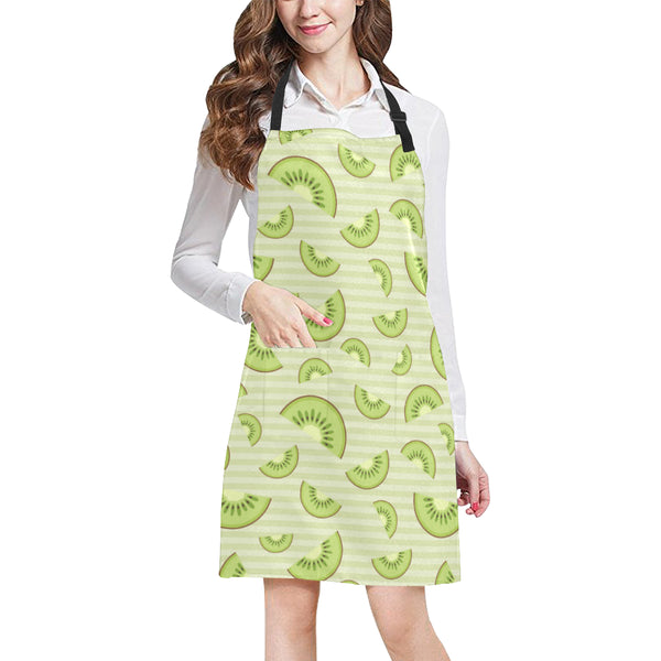 Kiwi Pattern Striped Background Adjustable Apron - Yliana