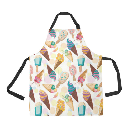 Colorful Ice Cream Pattern Adjustable Apron - Yliana