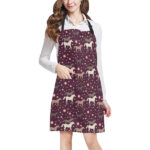 Horse Pattern Background Adjustable Apron - Yliana