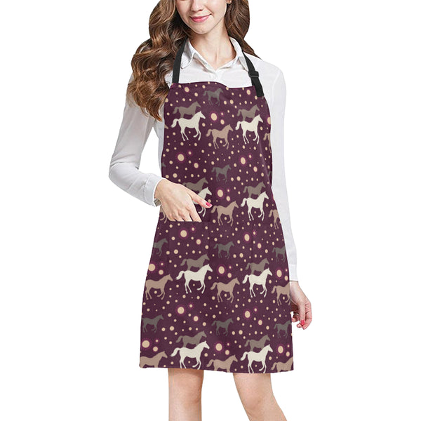 Horse Pattern Background Adjustable Apron - Yliana