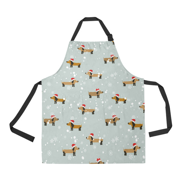 Dachshund Chirstmas Pattern Adjustable Apron - Yliana