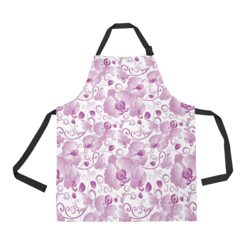 Orchid Pattern Adjustable Apron - Yliana