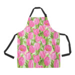 Pink Tulip Pattern Adjustable Apron - Yliana