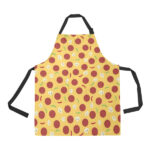 Pizza Salami Mushroom Texture Pattern Adjustable Apron - Yliana
