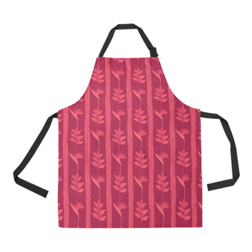 Heliconia Pink Pattern Adjustable Apron - Yliana