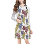 Grape Pattern Adjustable Apron - Yliana