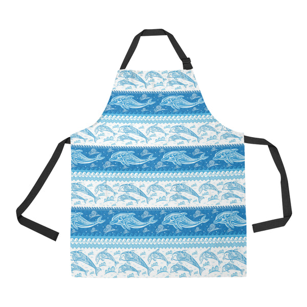 Dolphin Tribal Pattern Ethnic Motifs Adjustable Apron - Yliana