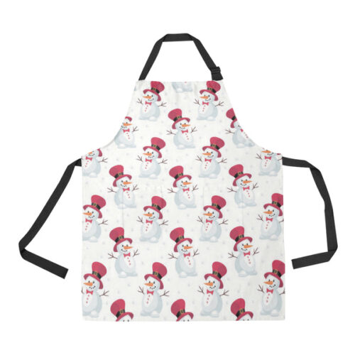 Cute Snowman Pattern Adjustable Apron - Yliana