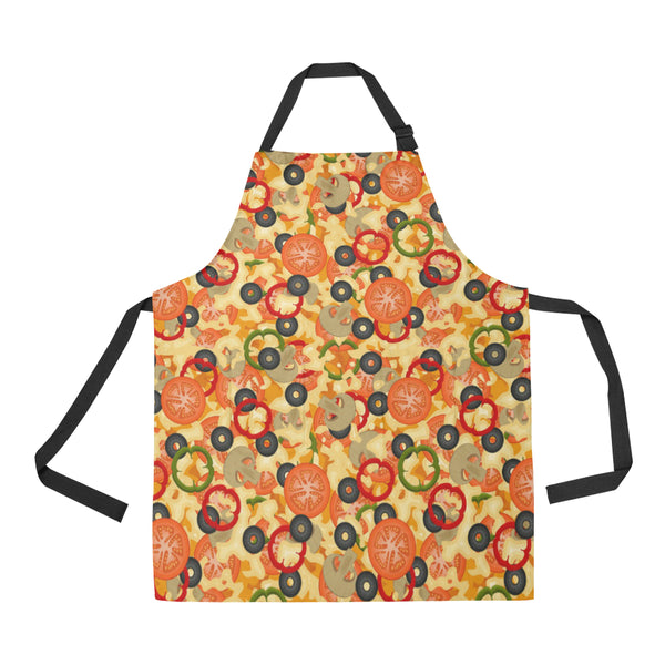 Pizza Texture Pattern Adjustable Apron - Yliana