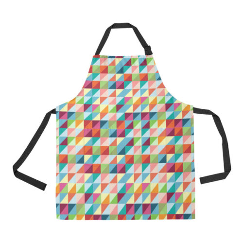 Rainbow Geometric Pattern Adjustable Apron - Yliana