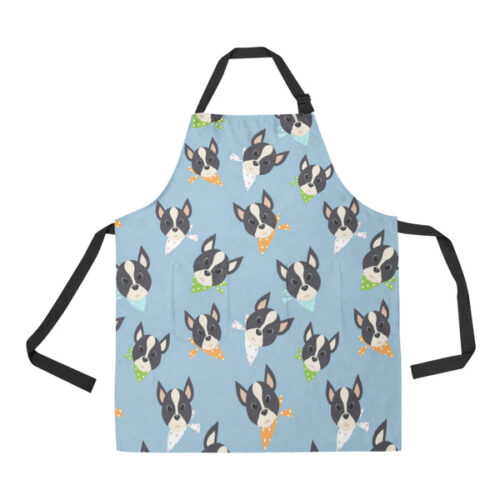 Cute Boston Terrier Pattern Adjustable Apron - Yliana