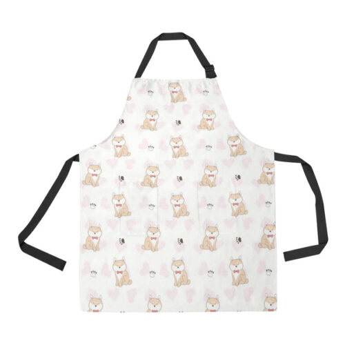 Cute Shiba Inu Heart Pattern Adjustable Apron - Yliana