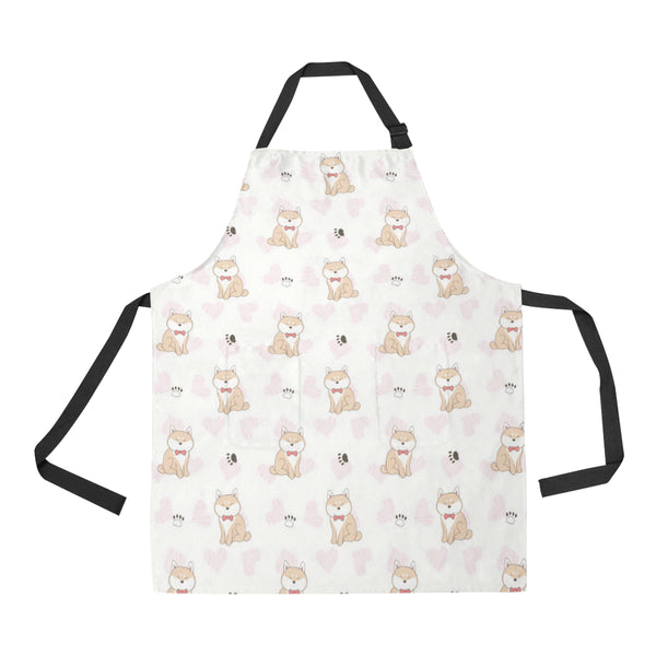 Cute Shiba Inu Heart Pattern Adjustable Apron - Yliana