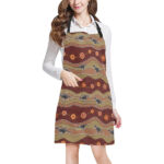 Kangaroo Aboriginal Pattern Adjustable Apron - Yliana