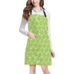 Sliced Kiwi Pattern Background Adjustable Apron - Yliana