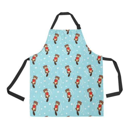 Otter Heart Pattern Adjustable Apron - Yliana