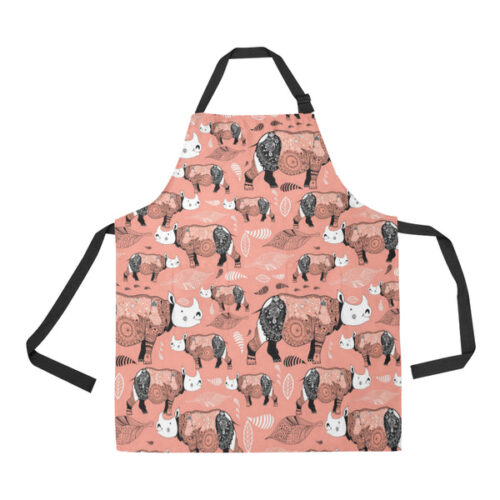 Rhino Tribal Pattern Adjustable Apron - Yliana