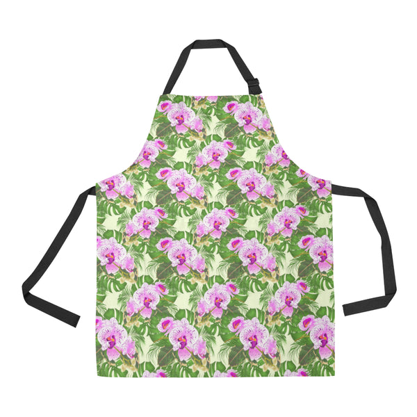 Orchid Leaves Pattern Adjustable Apron - Yliana